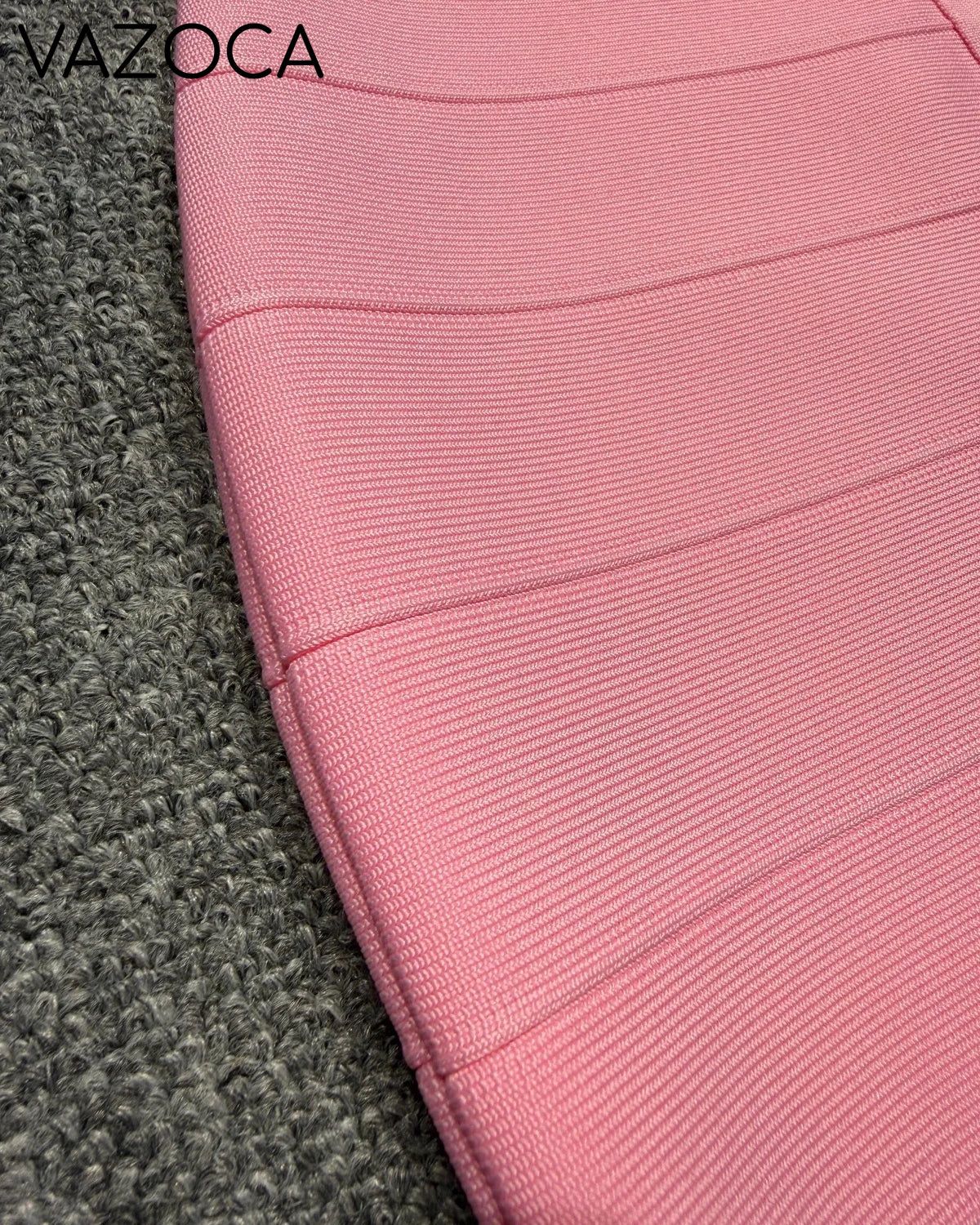 Pink Bodycon Bandage Mini Dress