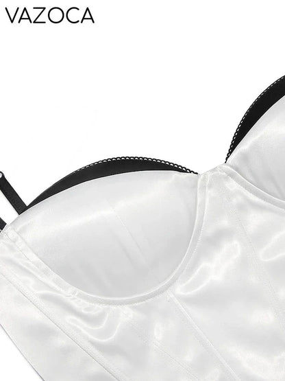 Satin Bustier Corset Top