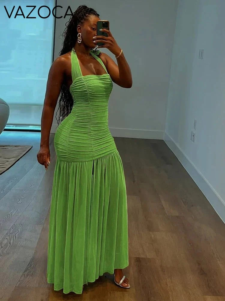 Lisa Ruched Maxi Dress