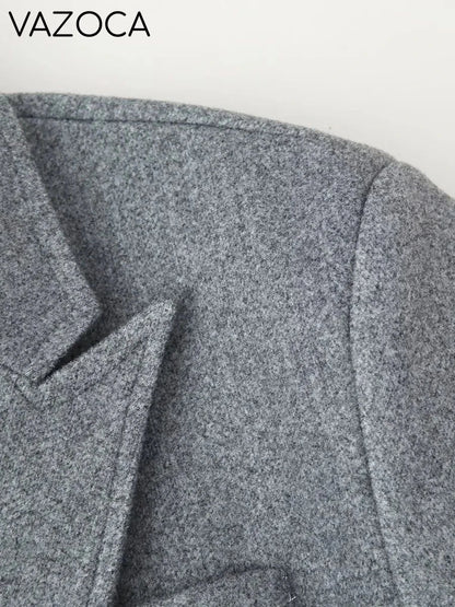 Wool Tassel Hem Coat