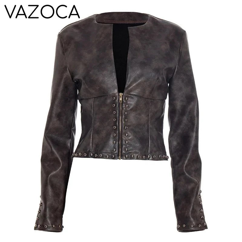 Nia Leather Crop Jacket