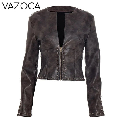 Nia Leather Crop Jacket