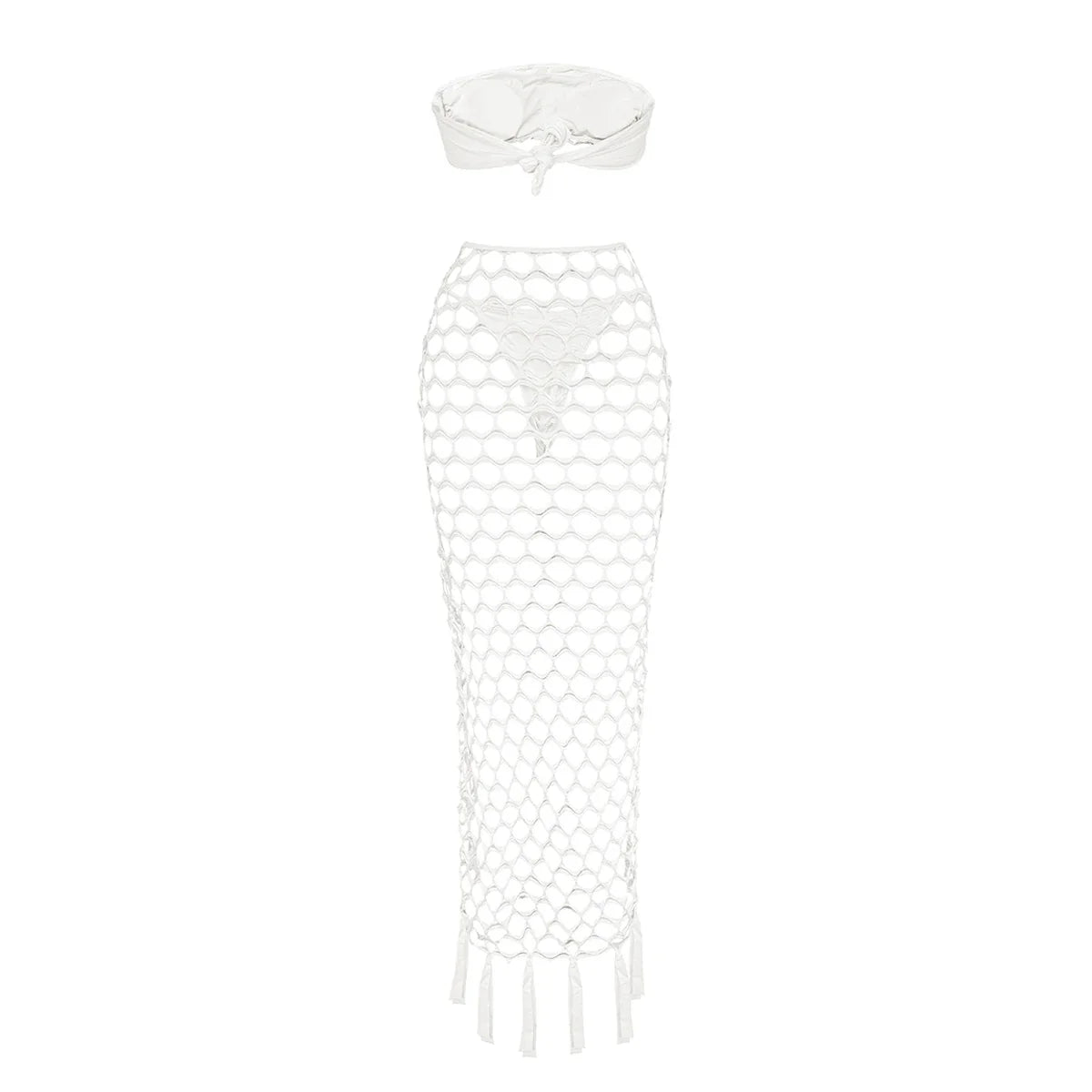 Lilithia Crochet Knit Bikini Skirt Set