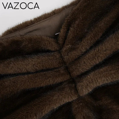 Furry Pleated Mini Skirt