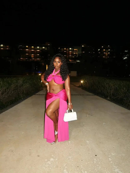 Belle Ruched Maxi Skirt Set