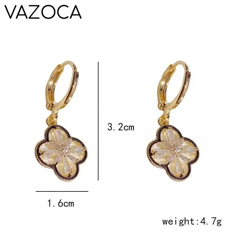 Leaf Clover Dangle Earrings