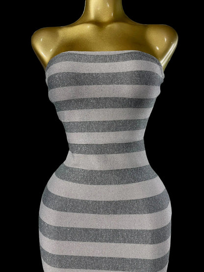 Silver Sequins Bandage Dress