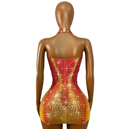 Ombre Seashell Sequins Mini Dress