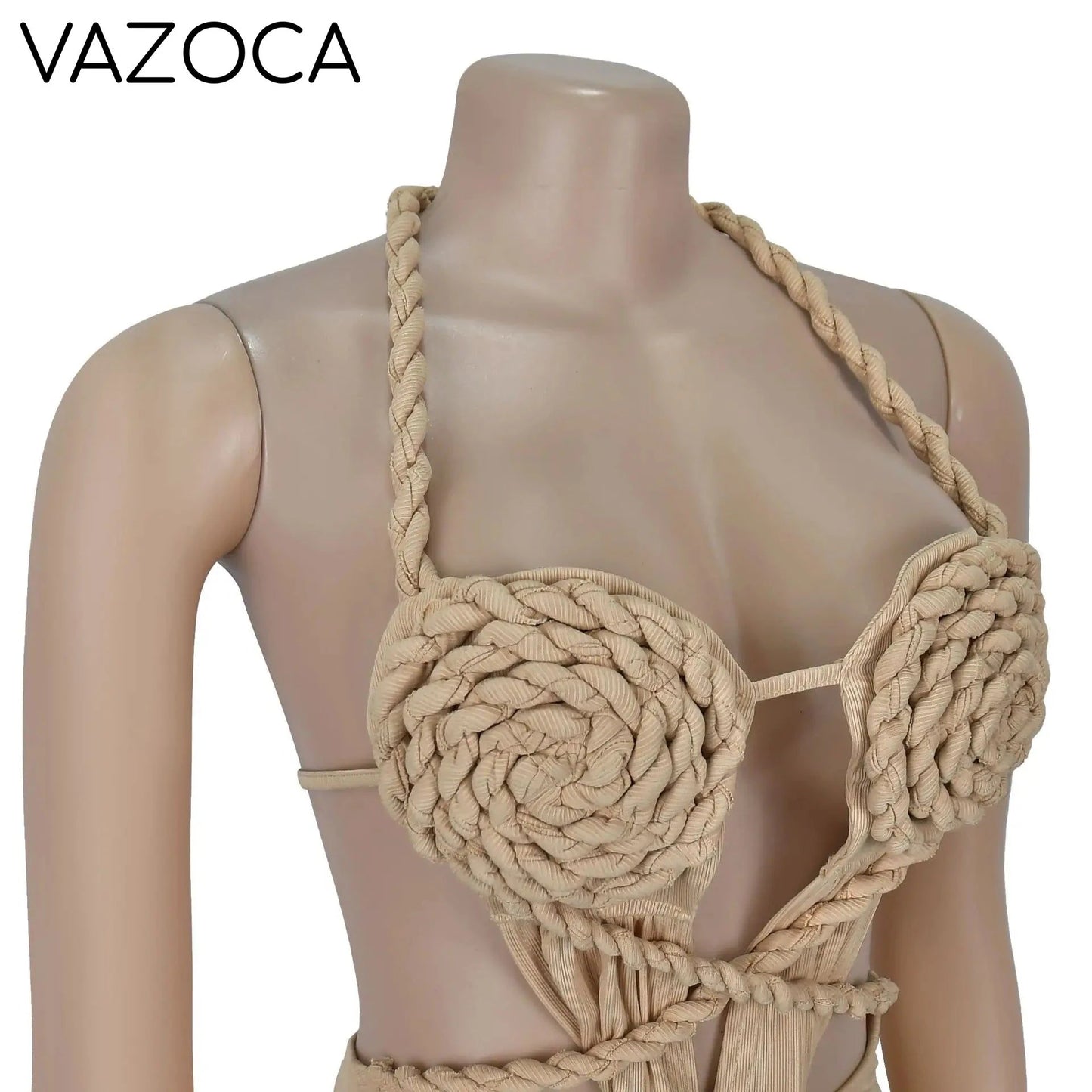 Hemp Rope Ruched Knit Dress