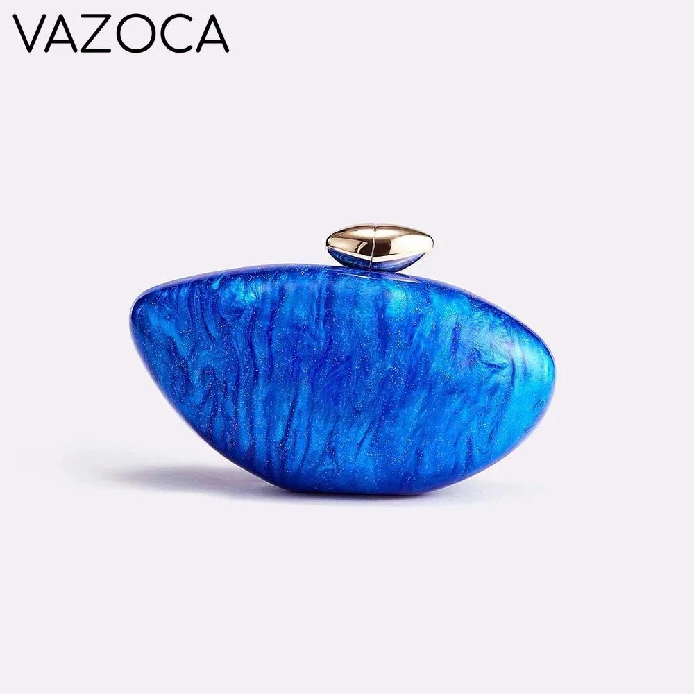 Shell Pearl Marble Clutch Purse