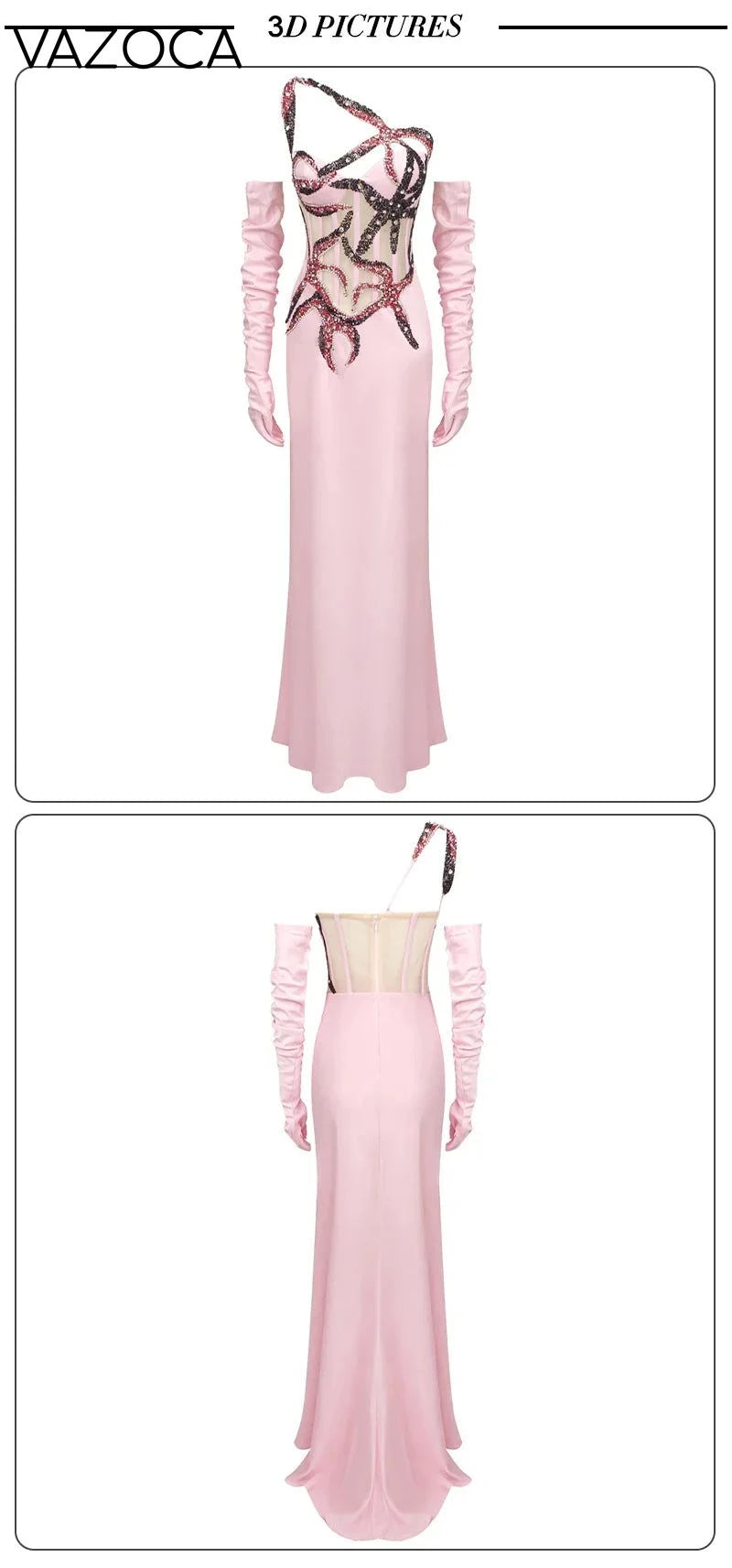 Sequins Diagonal Collar Cocktail Dress