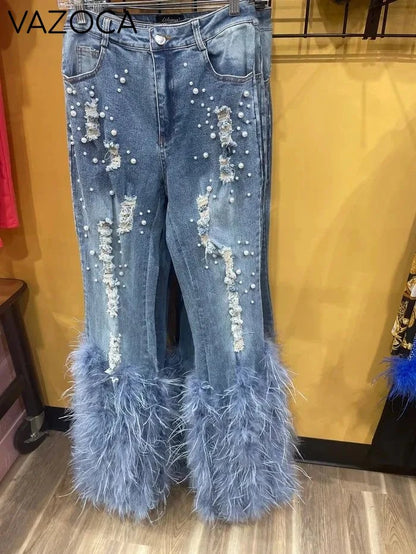 Cynthia Flare Feather Jeans