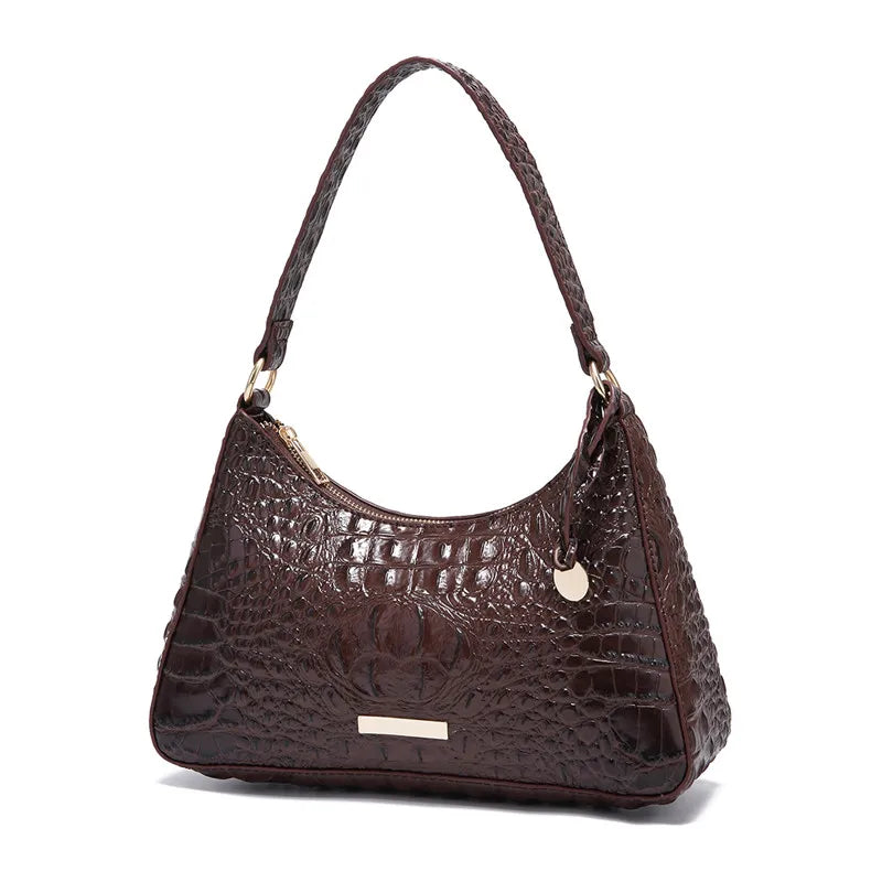 Reptile Luxe Shoulder Handbag