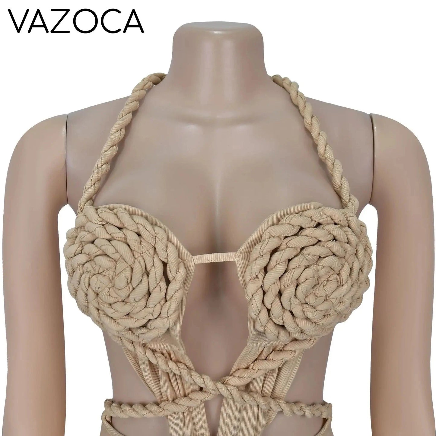 Hemp Rope Ruched Knit Dress
