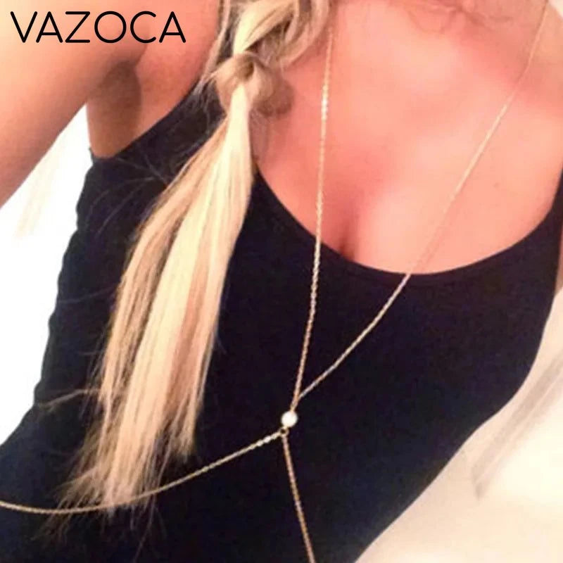 Pearl Boho Bikini Waist Chain Body Jewelry