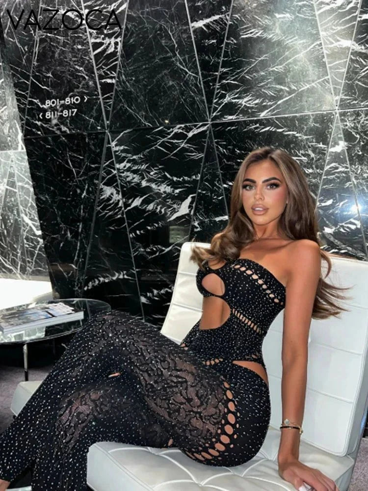 Pure Shine Rhinestone Jumpsuit
