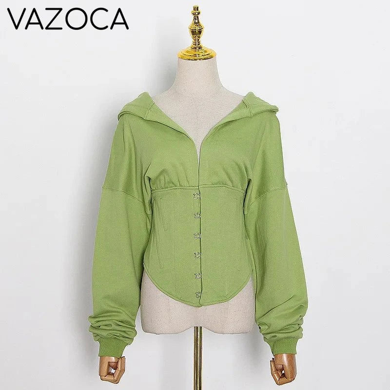 Hoodie Bandage Corset Jacket