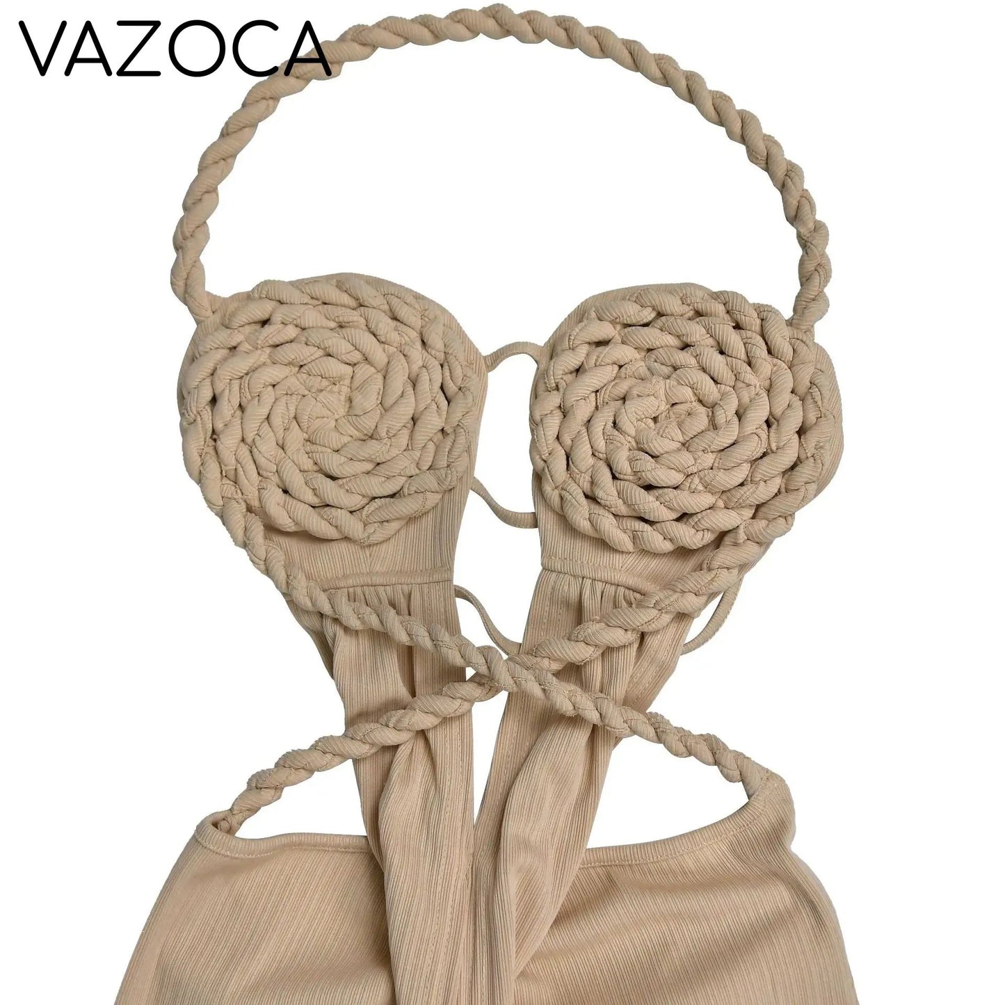 Hemp Rope Ruched Knit Dress