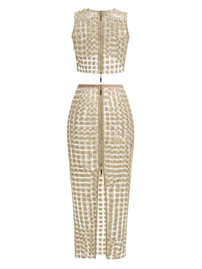 Champagne Skirt SSet