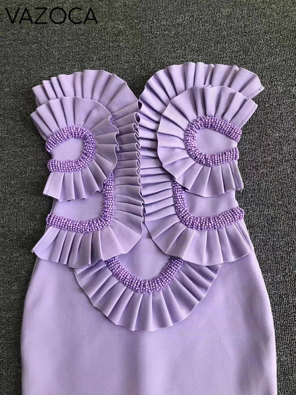 Arana Ruffles Bandage Maxi Dress