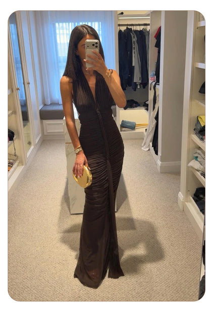 Maria Ruched Maxi Dress