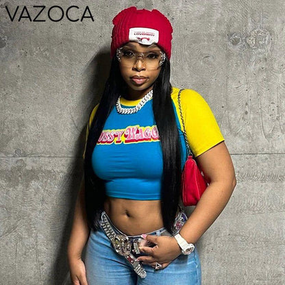 Retro Colorblock Crop Top
