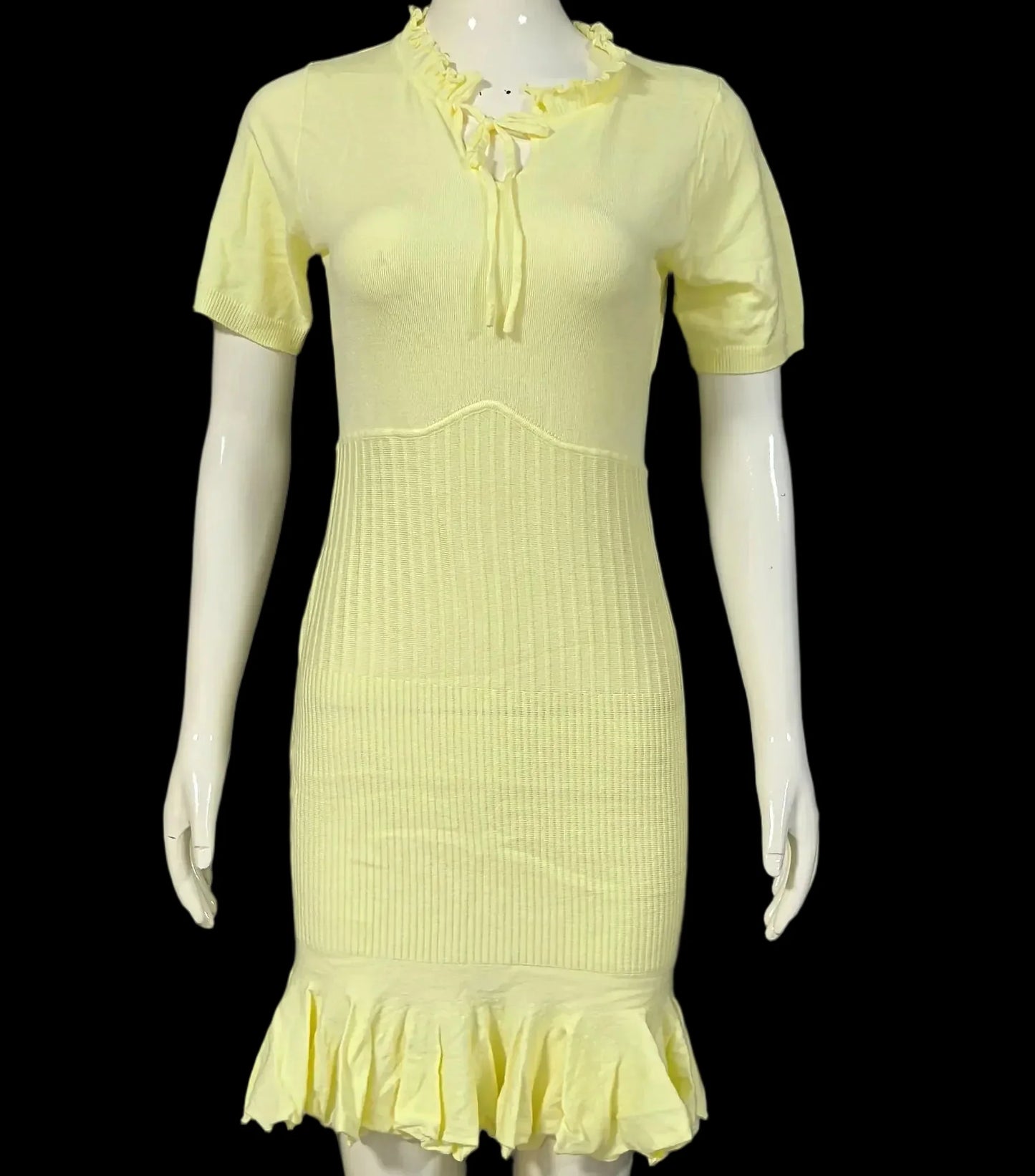 Talina Knit Ruffle Mini Dress