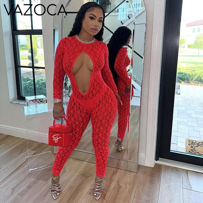 Lace Cut Out Jumpsuit