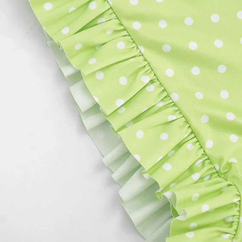 Polka Dot Ruffles Romper