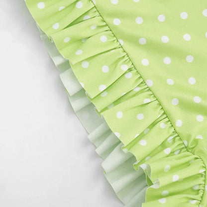 Polka Dot Ruffles Romper