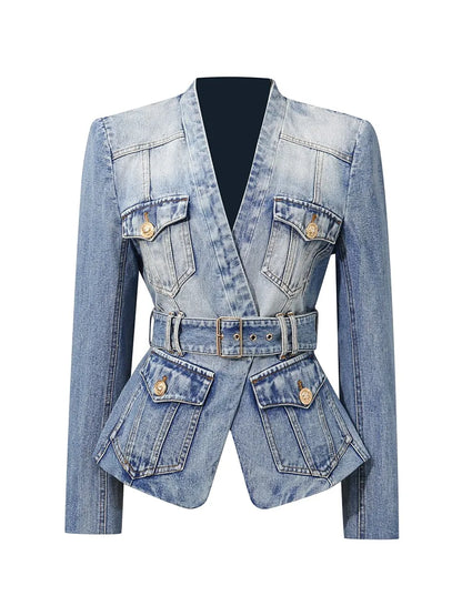 Larsa Denim Belt Jacket