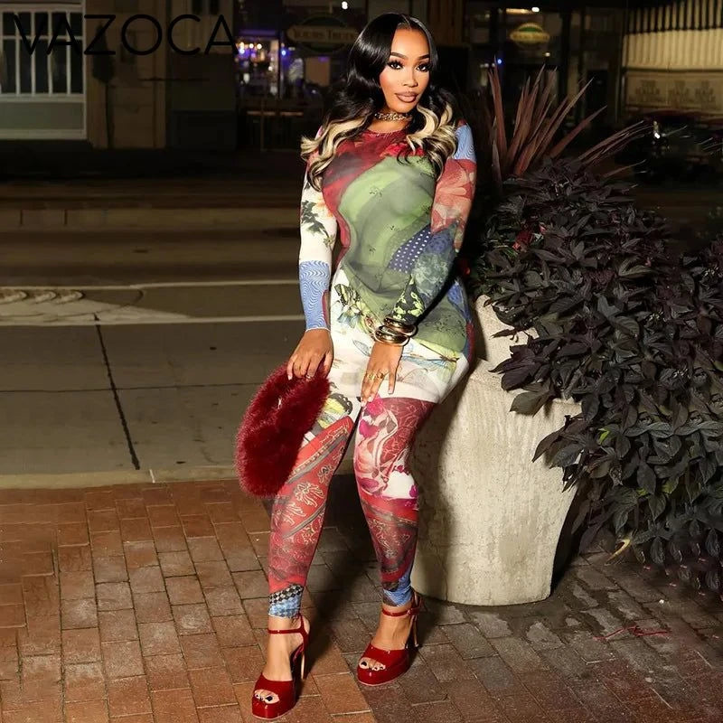 Abstract Patchwork Jumpsuit