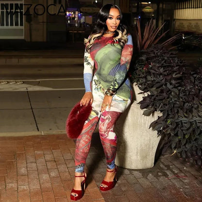 Abstract Patchwork Jumpsuit