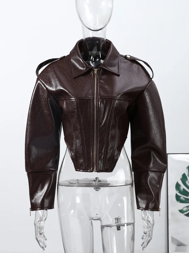 Vintage Leather Biker Jacket