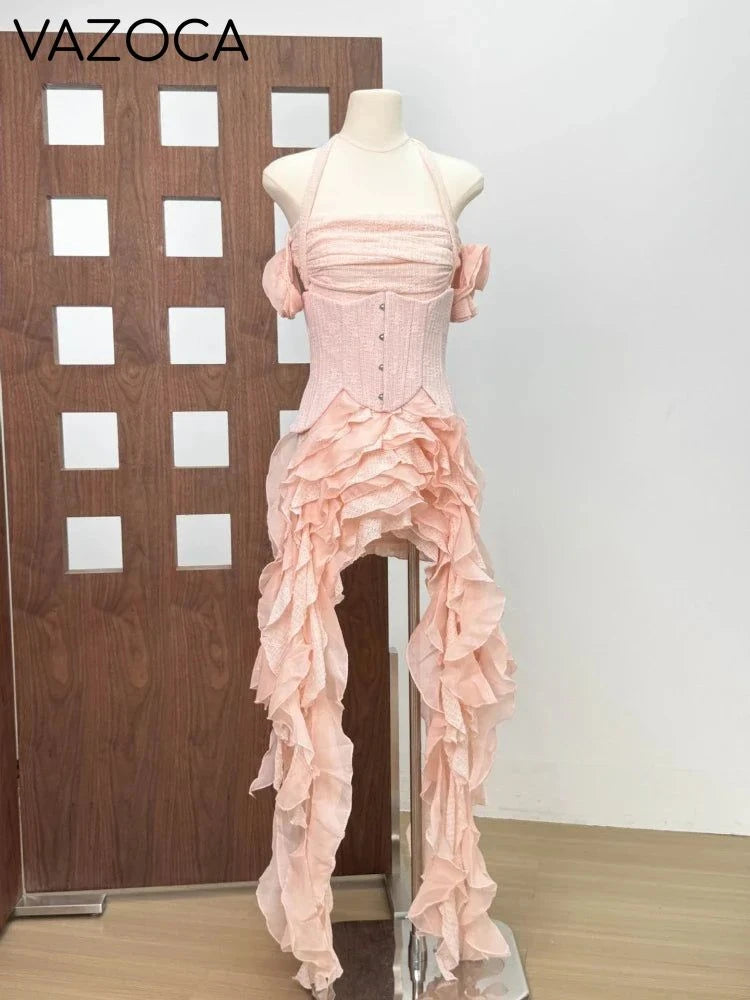 Ruffled Corset Dress Set