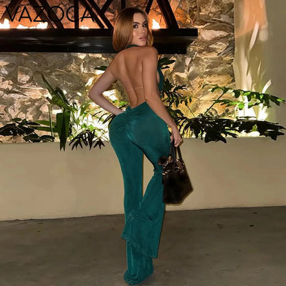 Jeweled Halter Jumpsuit