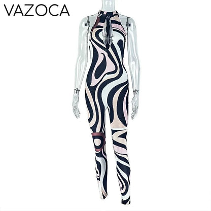 Zebra Print Jumpsuit