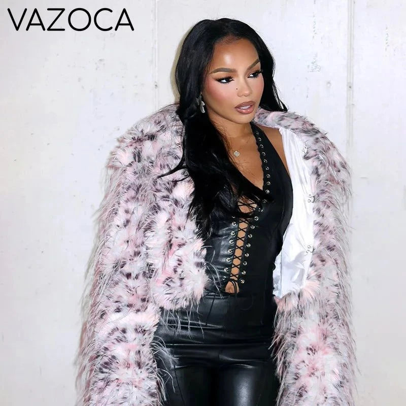 Leopard Fur Plush Coat