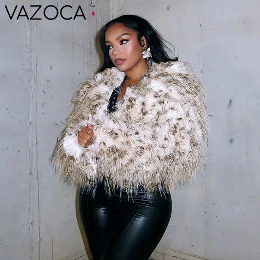 Leopard Fur Plush Coat