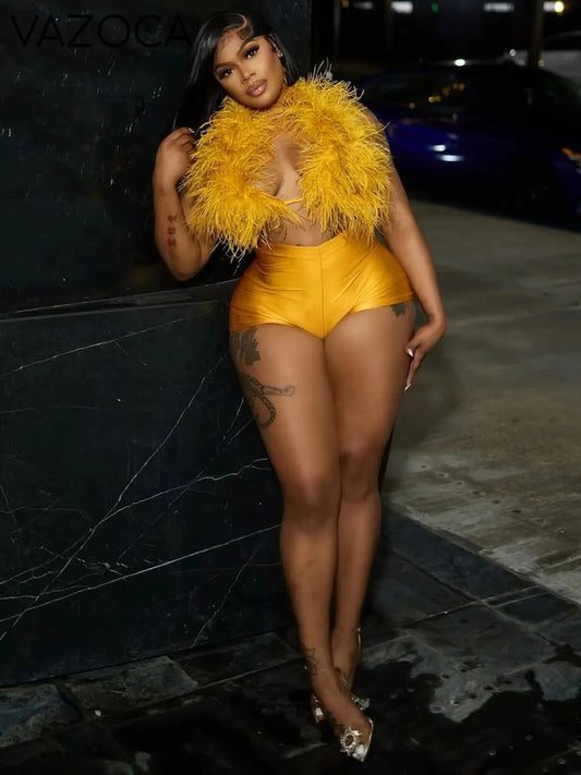 Fur Away Short Set