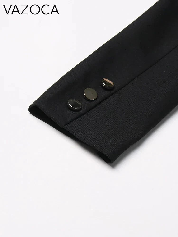 Notched Collar Belt Temperament Blazer
