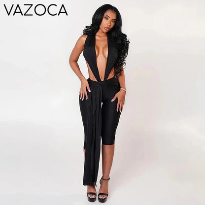 Temptation Wrap Capri Jumpsuit