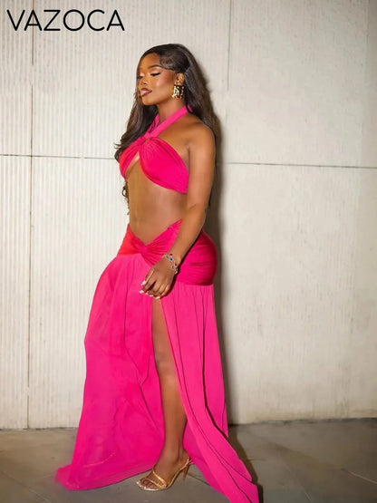 Belle Ruched Maxi Skirt Set