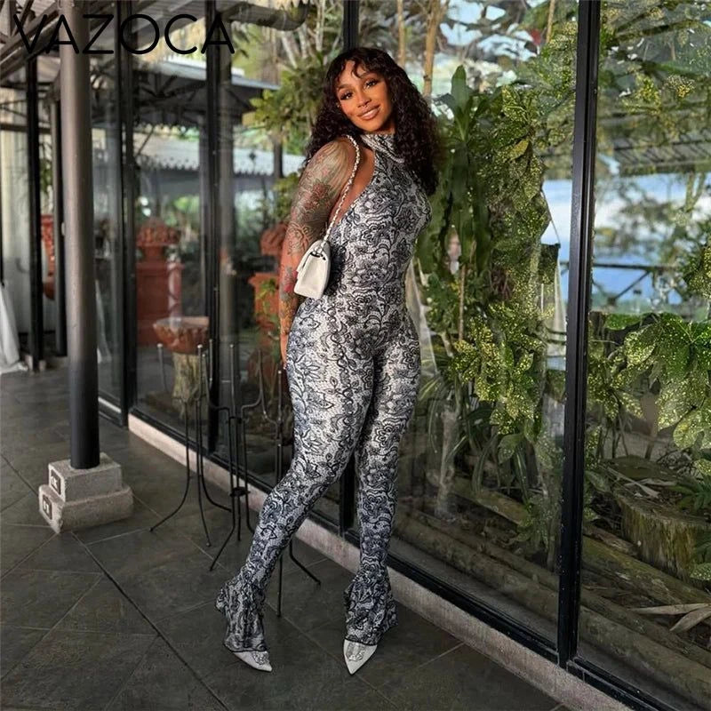 Halter Flare Jumpsuit
