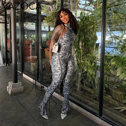 Halter Flare Jumpsuit
