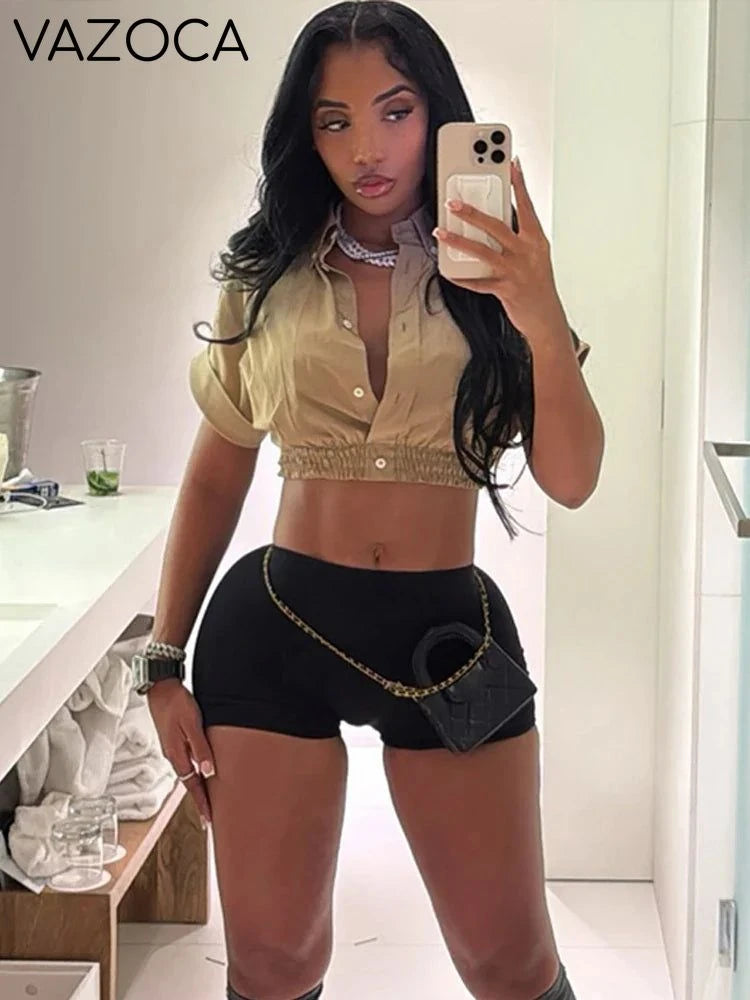Ember Tracksuit Short Set Khaki
