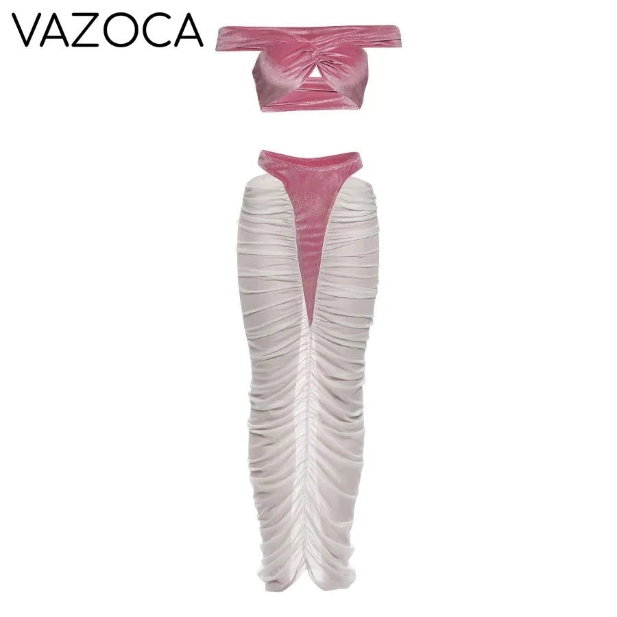 Velvet Skirt Set