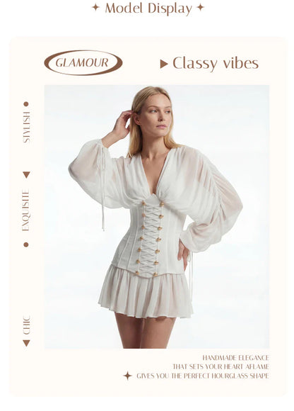Nessa Chiffon Corset Mini Dress