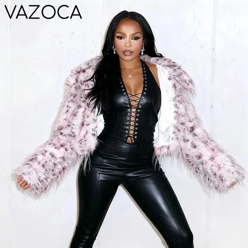 Leopard Fur Plush Coat