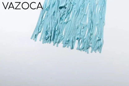 Ana Velvet Ruched Tassel Dress